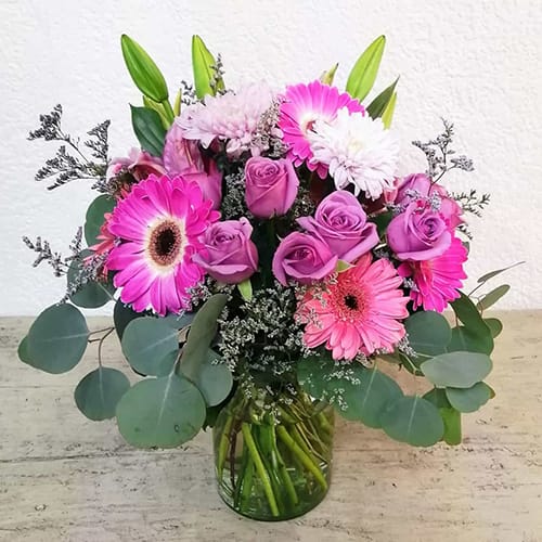 Lilis, gerbera y Rosas