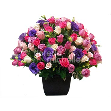 150 Rosas con Lisianthus